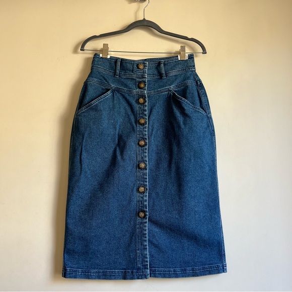 Sezane Jona Skirt in Light Blue Denim - Picture 6 of 16